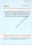 Analisis Perekonomian Aceh melalui Model Input Output Provinsi Nanggroe Aceh Darussalam 2003