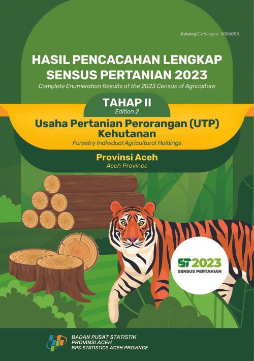 Hasil Pencacahan Lengkap Sensus Pertanian 2023 Tahap II: Usaha Pertanian Perorangan (UTP) Kehutanan Provinsi Aceh