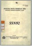 1992 SUSENAS DATA ANALYSIS PROVINCE OF ACEH SPECIAL REGION